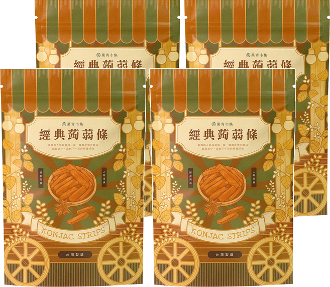 Green Market 菓青市集 黑胡椒蒟蒻條, 200g, 4包