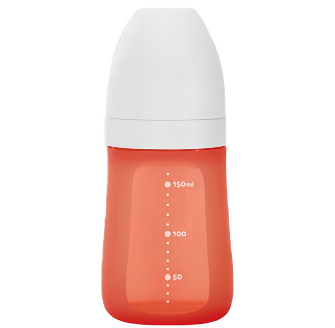 sillymann 100%鉑金矽膠奶瓶 1個月以上, 上海紅, 160ml, 1個