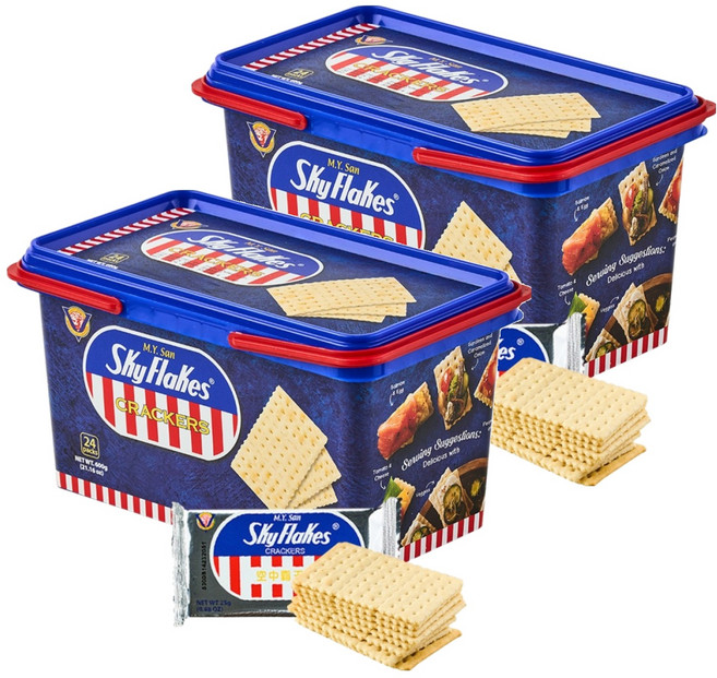 SkyFlakes 空中霸王蘇打餅, 600g, 2盒