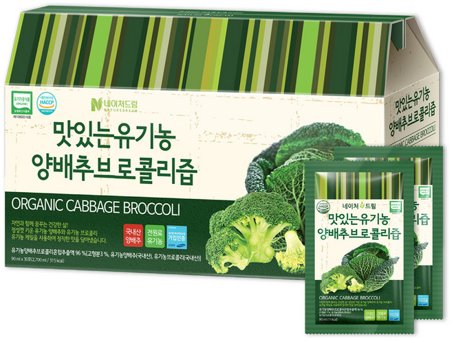 NATUREDREAM 高麗菜花椰菜汁, 90ml, 30包