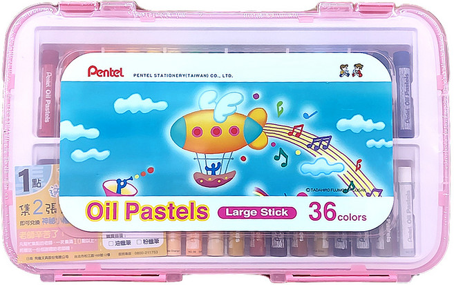Pentel 飛龍文具 GHTP 特大粉蠟筆, 36色, 1盒