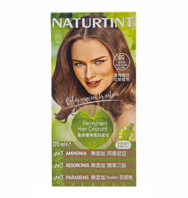 NATURTINT 赫本 染髮劑, 6G 金棕色, 1組