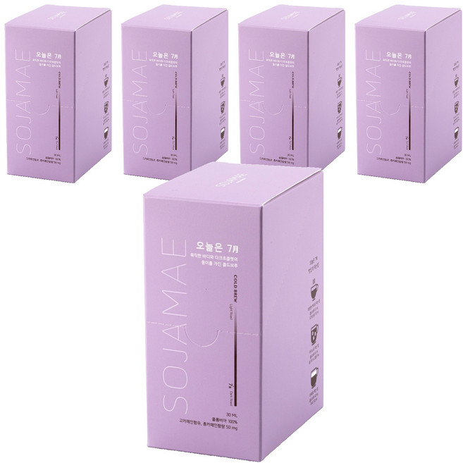 SOJAMAE 今天是7月冷萃咖啡液, 30ml, 10包, 5盒