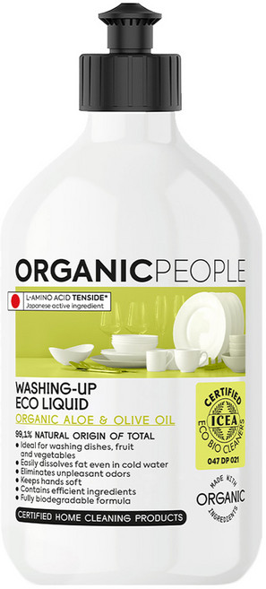 Organic People 有機生活 500ml 天然有機洗碗精 溫和不刺激 洗淨蔬果 保護雙手, 1瓶