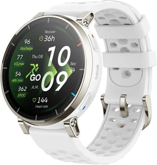 amazfit 華米 Active 3 Premium 智慧手錶 圓形 1.32吋 GPS 陶瓷白