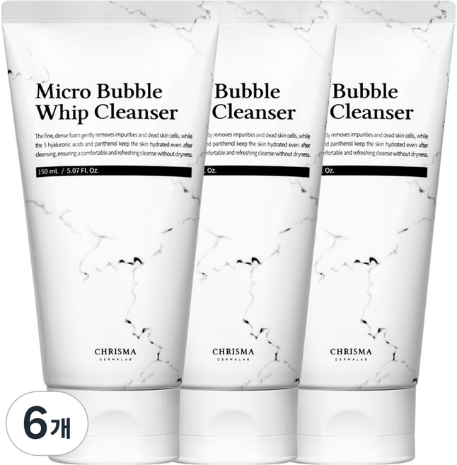 CHRISMA Derma Lab 微米泡泡潔面乳, 6個, 150ml