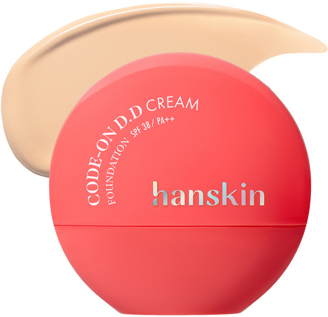 Hanskin CODEON DD霜粉底 35ml, 21N 亮米色, 1個