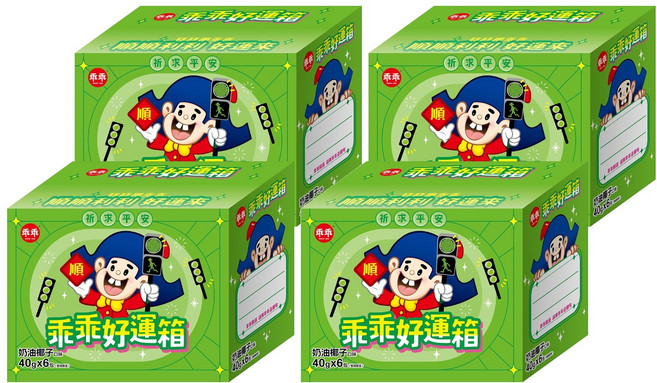 乖乖 好運箱 奶油椰子口味(中元拜拜箱) 6包入, 奶油椰子6包, 4盒