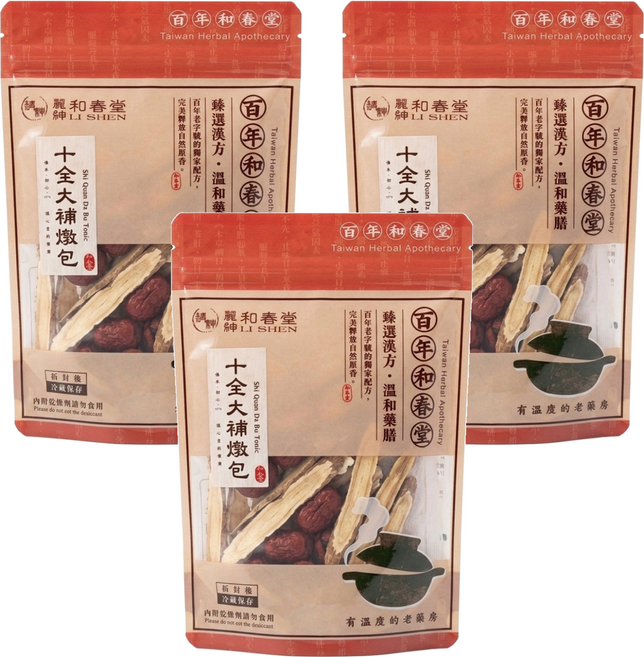 麗紳和春堂 老智慧的結晶 新十全大補燉包, 90g, 3包