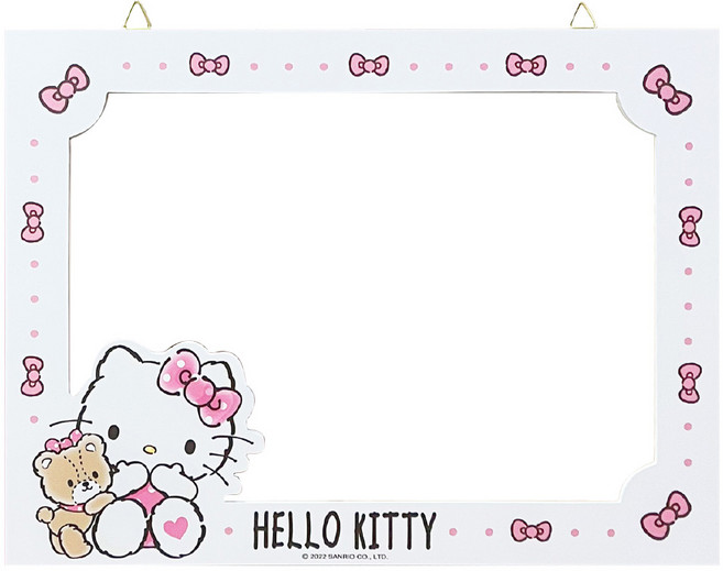 Sanrio 三麗鷗 掛鏡 40 x 30 x 1.1cm, HELLO KITTY好朋友 白色, 1個