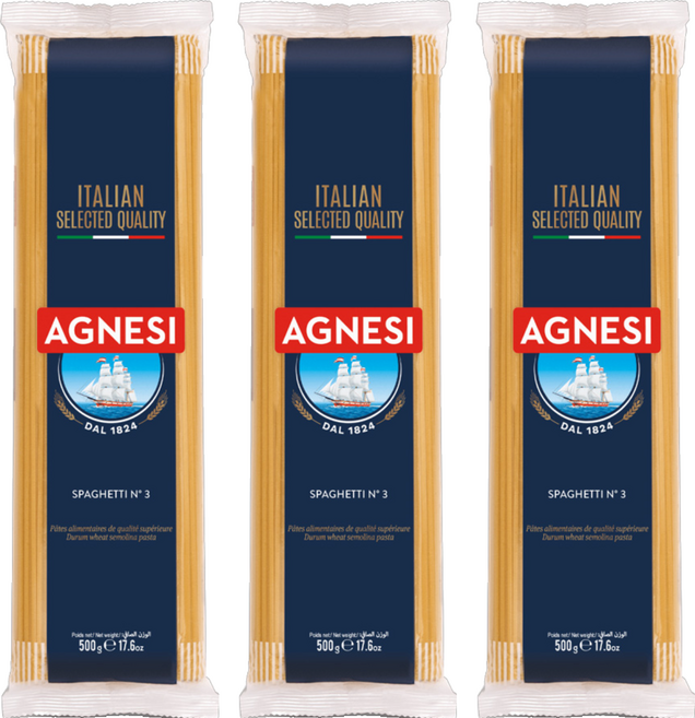 AGNESI 義大利直條通心麵, 500g, 3包