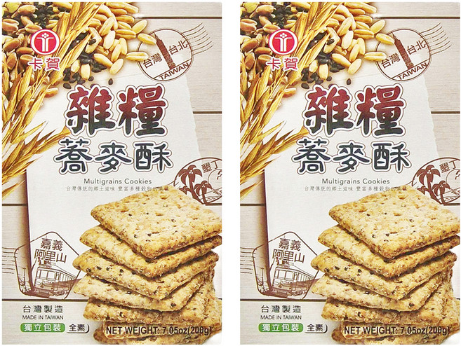 卡賀 雜糧蕎麥酥, 200g, 2盒