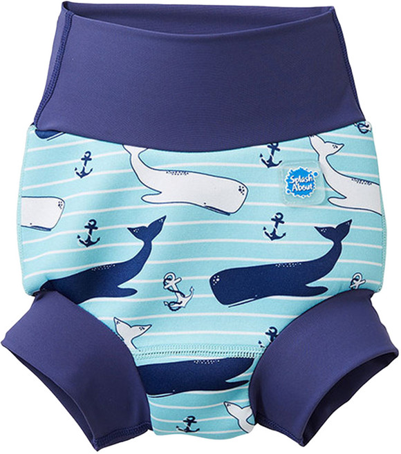 Splash About Brand New Happy Nappy 3D加強版 游泳尿布褲 海洋鯨魚, 特特大型(XXL), 1件