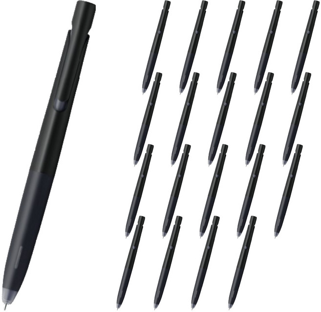 ZEBRA 斑馬牌 原子筆 0.7mm, 黑色筆桿 + 黑色墨水, 20個