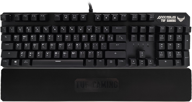 ASUS 華碩 TUF GAMING K3 RGB機械鍵盤, 黑色, RA05, 青軸