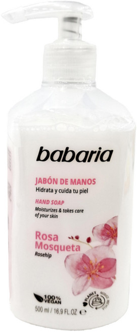 babaria 台灣公司貨 洗手液 玫瑰果油, 500ml, 1瓶