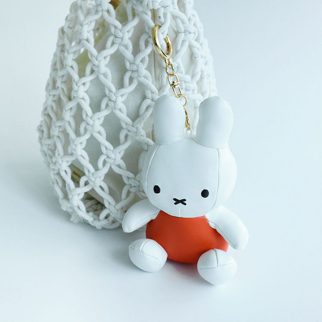 miffy 米飛 PU 娃娃鑰匙圈, 橘色, 12cm, 1個