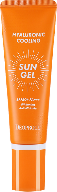 DEOPROCE 迪普詩 台灣公司貨 玻尿酸涼感防曬凝膠 SPF50+ PA+++, 50g, 1條