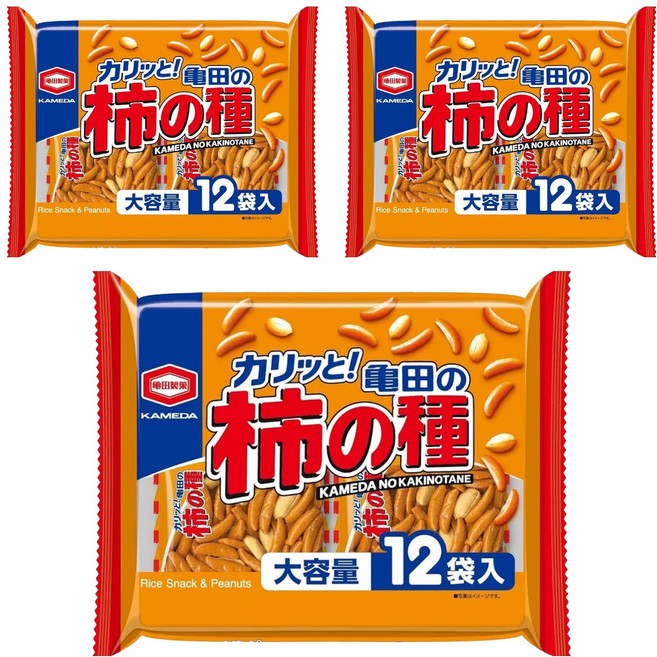 龜田製菓 柿種米果, 360g, 3袋