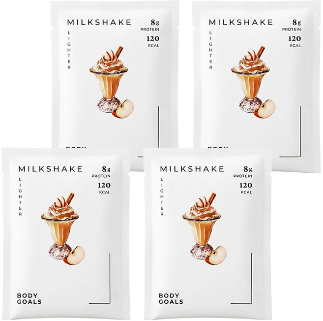 BODY GOALS 白奶昔 蘋果牛奶, 30g, 4包