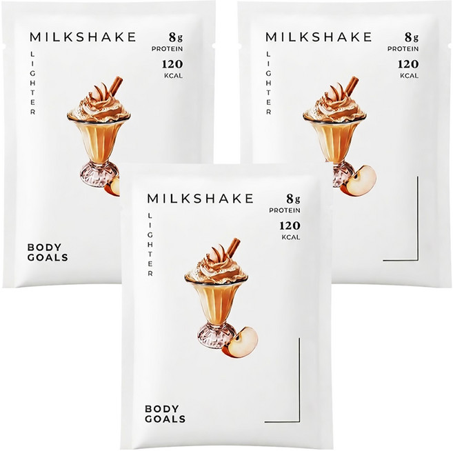 BODY GOALS 白奶昔 蘋果牛奶, 30g, 3包