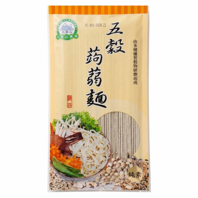 大雪山農場 五穀蒟蒻養生麵, 250g, 1包