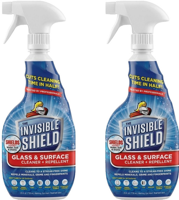 INVISIBLE SHIELD 奈米撥水亮光清潔劑 玻璃 陶瓷表面適用, 25oz, 2瓶