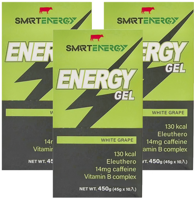 RED COW 紅牛 SMART ENERGY 聰勁 Energy Gel 能量包 白葡萄風味, 450g, 3盒