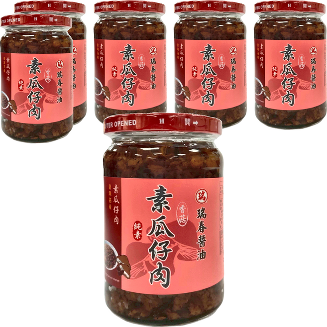 瑞春醬油 素瓜仔肉, 6罐, 320g