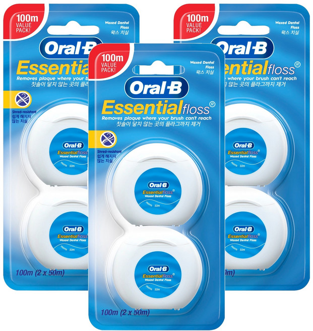 Oral-B 歐樂B 含蠟牙線, 50m, 2入, 3個