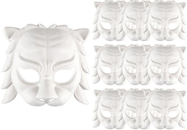 Uniart 紙面具 獅子王, 白色, 10個, 290g