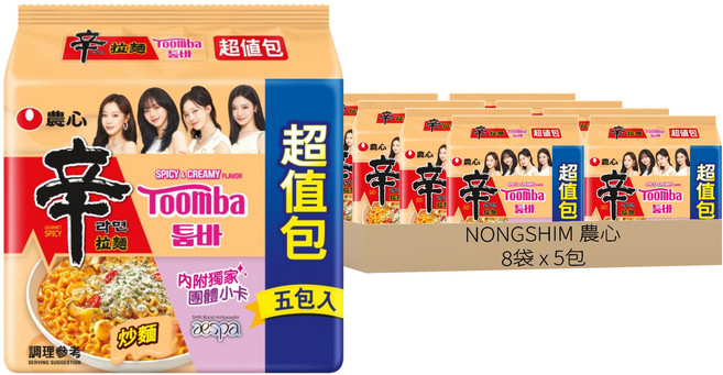 NONGSHIM 農心 辛拉麵 辣白醬風味 137g, 40包