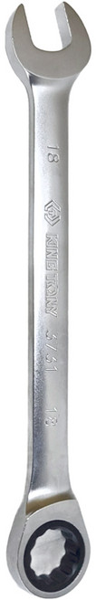 KING TONY 金統立 單向快速棘輪扳手 18mm KT373118M 黃黑, 1支