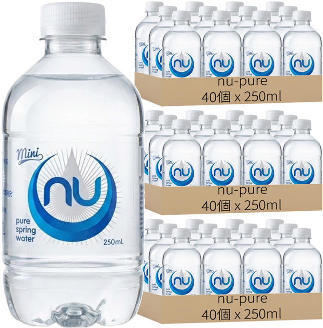 nu-pure 天然泉水, 250ml, 120個