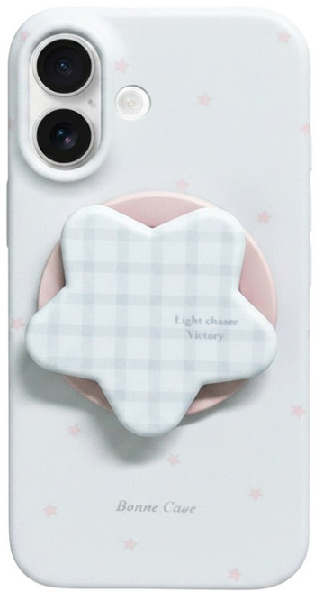bebehome Bonne Case iPhone 17 奶油莓果磁吸支架手機殼 支援MagSafe 藍殼藍星
