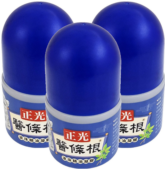 正光 醫條根 滾珠精油 涼感, 30ml, 3個