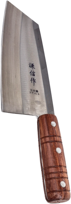 謙信 中華菜刀 尖 S-1006, 木色, 1支