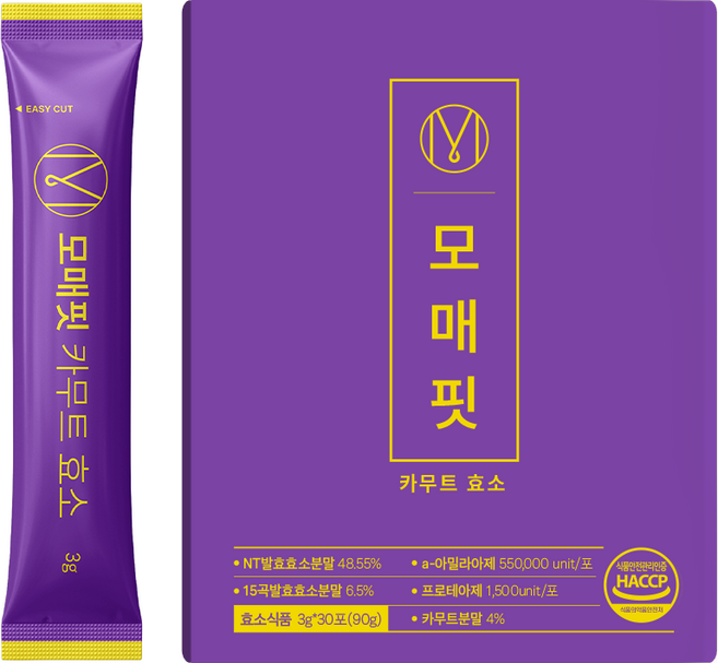 MomeFit Kamut卡姆小麥酵素粉 30條入, 1個, 90g