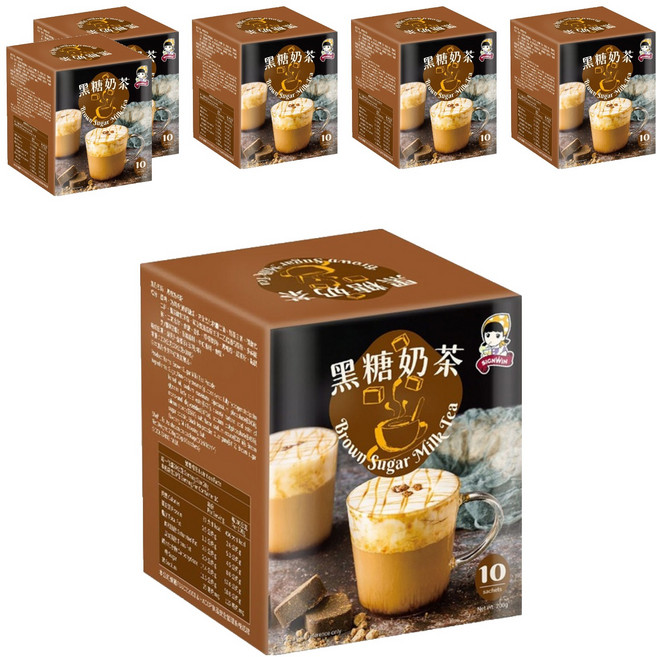 SIGNWIN 三得冠 黑糖奶茶粉, 20g, 10入, 6盒