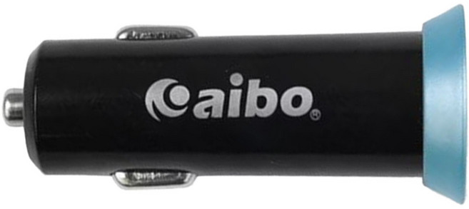 aibo USB智慧轉換極速快充車用充電器(2.1A), AB237, 黑色
