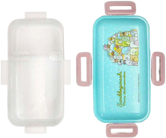 Skater 角落生物 小夥伴大集合 便當盒 日本境內版 530ml, 冰藍色, 1個