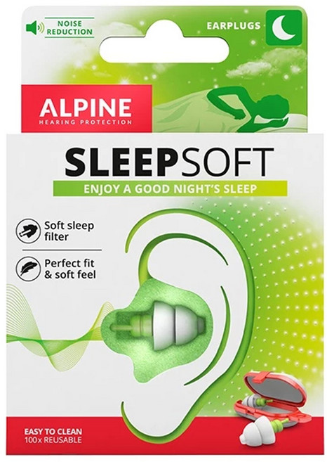ALPINE 荷蘭原裝進口 Sleepsoft 頂級舒適睡眠耳塞, 1組, 1副