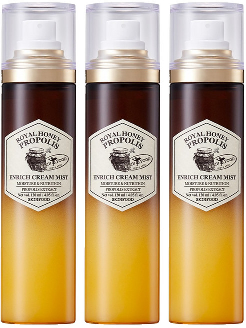 SKINFOOD 皇家蜂蜜蜂膠豐潤面霜噴霧, 120ml, 3個