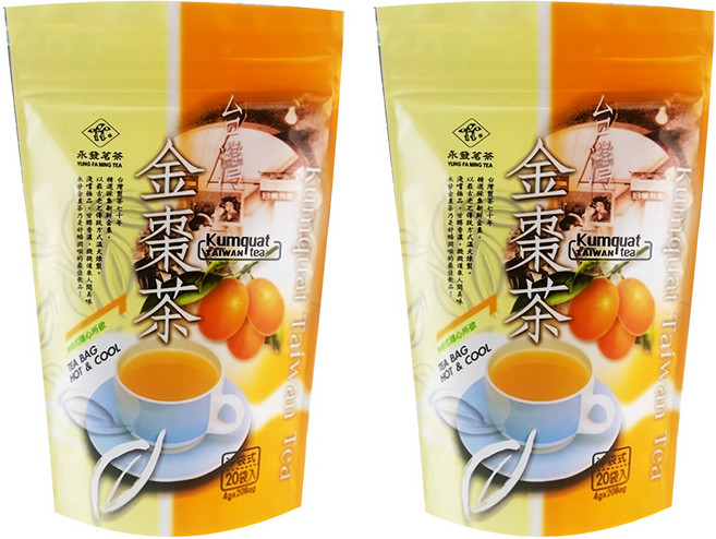 永發茗茶 金棗茶, 4g, 20包, 2袋