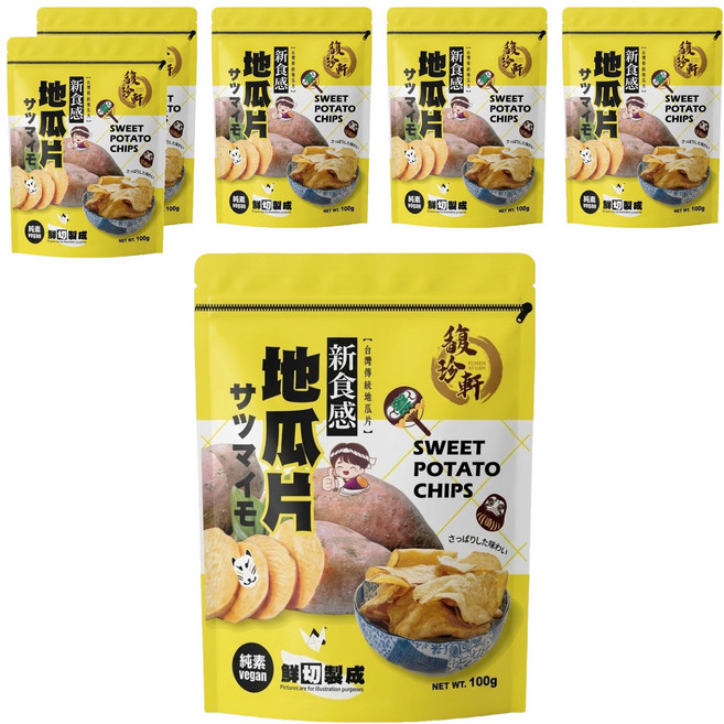 馥珍軒 新食感地瓜片, 100g, 6包
