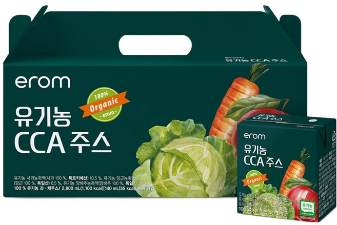 erom 有機CCA果汁, 140ml, 20個