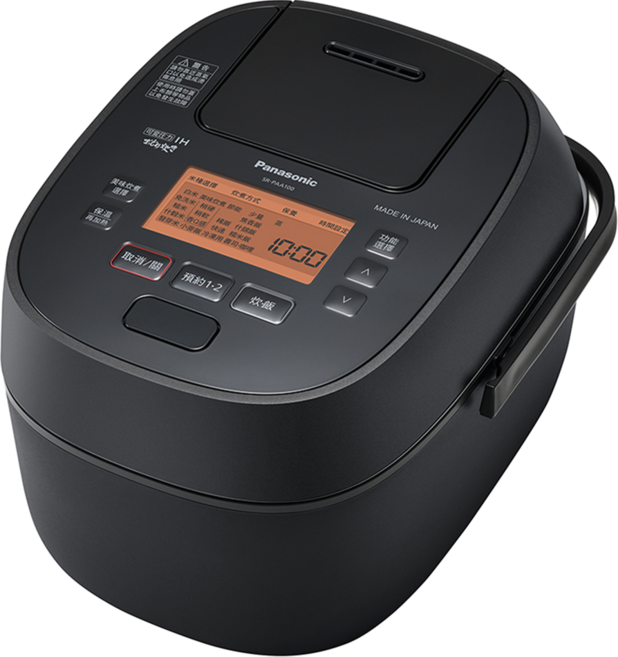 Panasonic SR Series 6人份 鑽石塗層 可拆卸內蓋 電子鍋 可變壓力IH 5 級能源效率 黑色 SR-PAA100