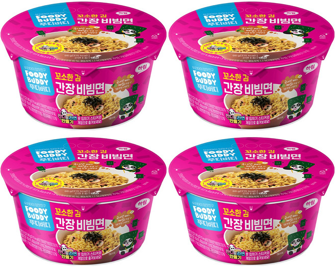 foodybuddy 醬油拌麵杯麵, 4入