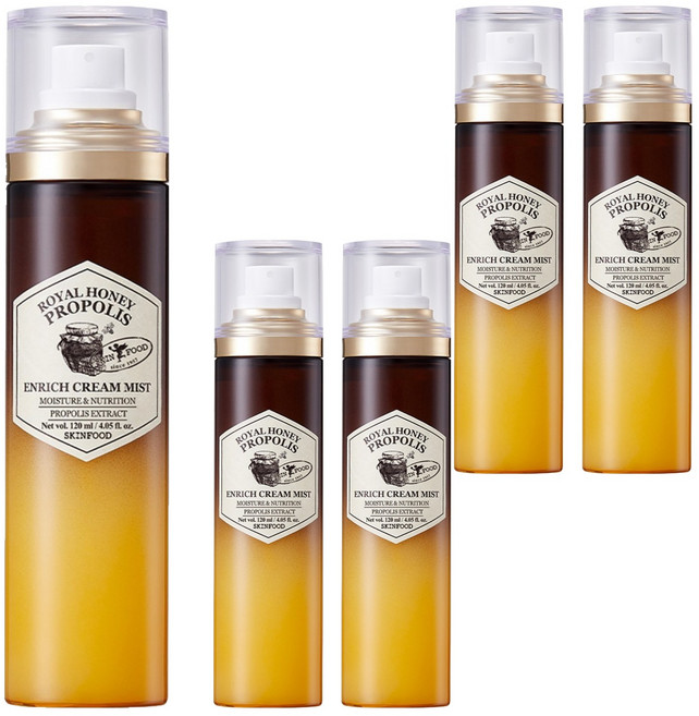 SKINFOOD 皇家蜂蜜蜂膠豐潤面霜噴霧, 120ml, 5個