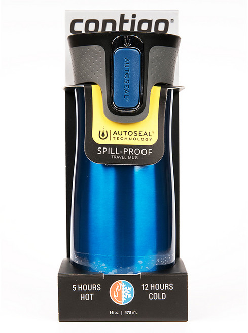 contigo West Loop 不鏽鋼保溫杯, 亮面藍, 473ml, 1個